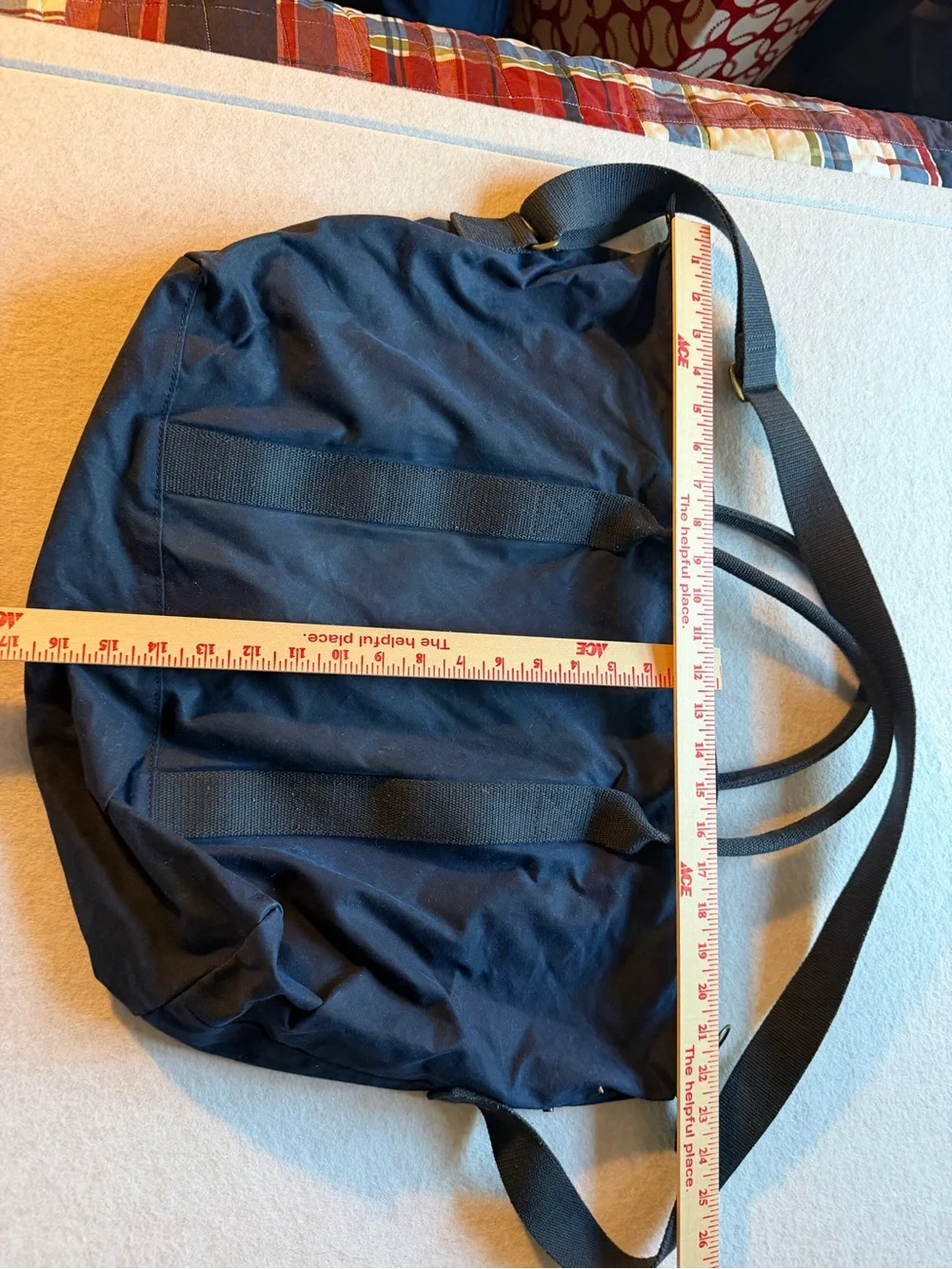Barbour Navy Tartan Lined Tote Shoulder Carryall Bag